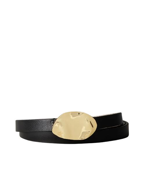 Cintura sottile in pelle nera Calvin Klein | LV04K7020GUB1